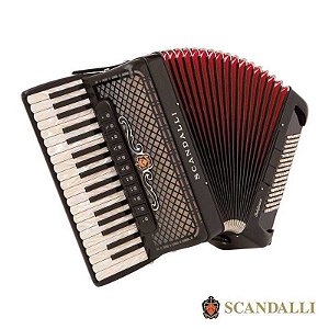 Gaita Acordeon Polifonico IX Standard Tradizione 96 Baixos - Scandalli