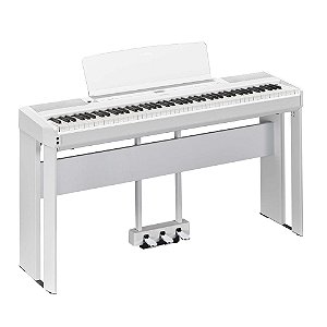 Kit Piano Digital Yamaha P-515 Branco + Estante L515 + Pedal Triplo LP1