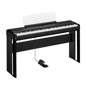 Kit Piano Digital Yamaha P-515 Preto + Estante L515