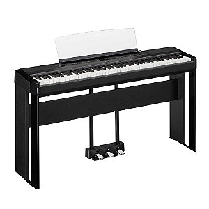 Kit Piano Digital Yamaha P-515 Preto + Estante L515 + Pedal Triplo LP1