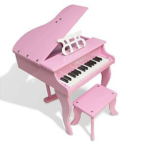 Piano Infantil de Cauda Turbinho Rosa 30 Teclas - Turbo