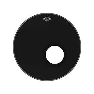 Pele P/ Bumbo 20 Pol Powerstroke 3 Ebony C/ Molde P/ Furo  Black Dynamo P3-1020-es Remo