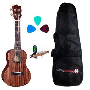 Kit Ukulele Concert SU23T Shelby + Capa + Afinador + Palhetas