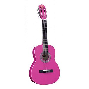 Violão Infantil Rosa PHX PX-31 - Cordas de Nylon