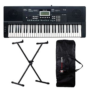 Teclado Roland KB-330 Revas - Arranjador 61 Teclas + Suporte em X + Capa