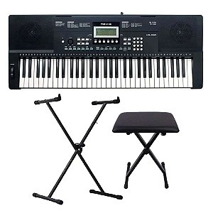 Teclado Roland KB-330 Revas - Arranjador 61 Teclas + Suporte em X + Banqueta