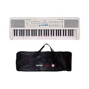 Kit Teclado Musical Yamaha EZ-310 Branco  + Capa