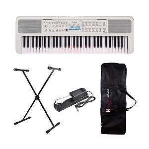 Kit Teclado Musical Yamaha EZ310 + Suporte Em X + Capa + Pedal