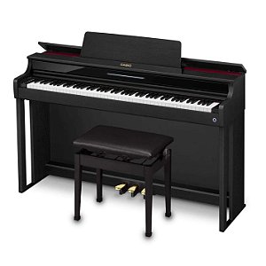 Piano Digital Casio Celviano AP-550 Preto 88 Teclas com Estante e Banqueta