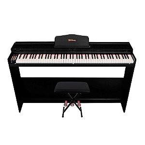 Piano Digital Waldman Legato DPLG-88 Preto 88 Teclas com Banqueta