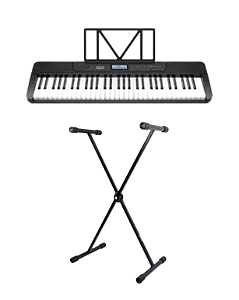 Teclado Musical Waldman WTS-300 Preto - 61 Teclas + Suporte em X