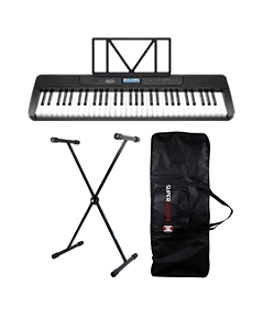 Teclado Musical Waldman WTS-300 Teclas Sensitivas + Capa Teclado + Suporte em X