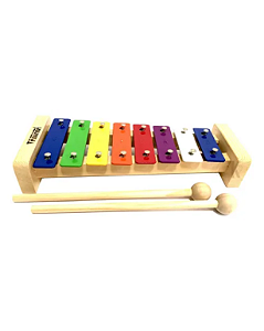 Xilofone - Metalofone Vanguarda Infantil com 8 Notas Colorido
