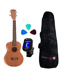 Kit Ukulele Tenor Namastê NU25MLQ Acústico Spanking + Capa + Afinador + Palhetas
