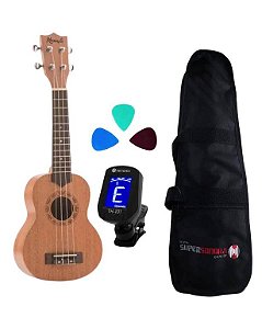Kit Ukulele Soprano Namastê NU21MLQ Acústico - Spanking + Capa + Afinador + Palhetas