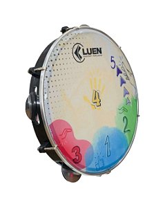 Pandeiro 10 polegadas Luen Pele Leitosa Pratik
