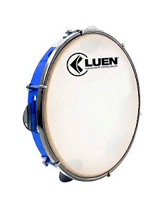 Pandeiro Luen 12" Azul Abs Pele Leitosa - 7 Afinações