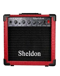 Amplificador Sheldon Para Guitarra GT1200 Vermelho