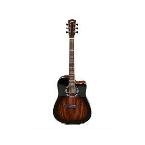 Violão Eletroacústico Zellmer Heritage Honeyburst Cutaway Aço Brilhante