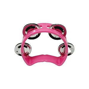 Pandeiro Infantil Meia Lua Pro Fire Rosa