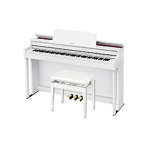 Piano Digital Casio Celviano AP-550 Branco 88 Teclas com Estante e Banqueta