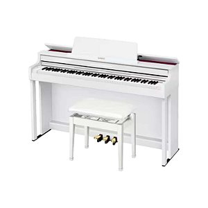 Piano Digital Casio Celviano AP-550 Branco 88 Teclas com Estante e Banqueta