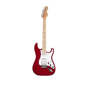 Guitarra Elétrica Strato Com Efeito Michael Rocker GMS250 Metallic Red