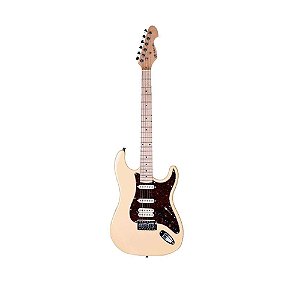 Guitarra Elétrica Strato Com Efeito Michael Rocker GMS250 Cream
