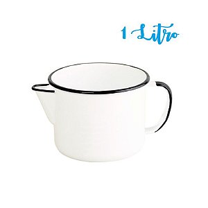 Caneca Leiteira Esmaltada Ágata Ewel Nº12 1 Litro com Bico