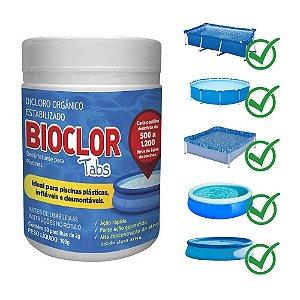 Cloro Desinfetante para Piscina Inflável e Estrutural Bioclor 50 Pastilhas