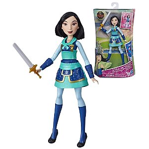 Boneca Mulan Princesa Guerreira Disney Hasbro com Acessório