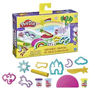Massinha Play-Doh Kit Mundo Mágico dos Unicórnios Hasbro