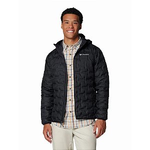 Jaqueta Columbia Delta Ridge II Down Hooded Preto Masculina Neve