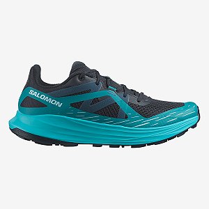 Tênis Masculino Salomon Ultra Flow Preto e Azul Trail Running