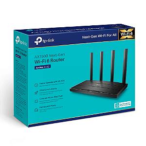 ROTEADOR AX1500 WIFI 6 TP-LINK ARCHER AX12 DUAL BAND GIGABIT MU-MIMO