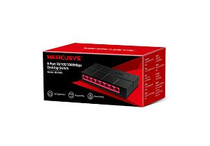 SWITCH 8 PORTAS 10/100/1000 MBPS MERCUSYS MS108G