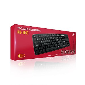 TECLADO C3TECH MULTIMIDIA USB PRETO KBM40BK