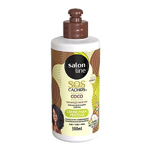 CREME PARA PENTEAR S.O.S CACHOS COCO 300ML SALON LINE