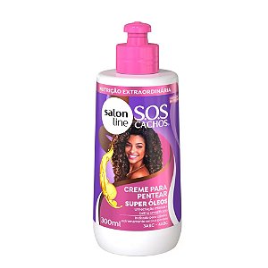 CREME PARA PENTEAR S.O.S CACHOS SUPER ÓLEOS 300ML 95269 SALON LINE