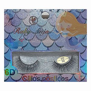 CÍLIOS POSTIÇOS RA-105 6D-50 RUBY ANJO