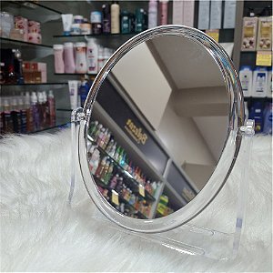 ESPELHO OVAL COM MOLDURA DE PLÁSTICO E BASE RF-31352