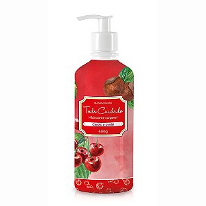 CREME HIDRATANTE CORPORAL CEREJA E AVELÃ 400ML ABELHA RAINHA