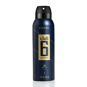 DESODORANTE AEROSOL CLUB 6 EXCLUSIVE 125ML EUDORA