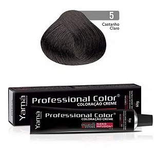 COLORAÇÃO EM CREME NANO 5.0 CASTANHO CLARO 60G YAMÁ