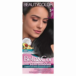 COLORAÇÃO EM CREME SEM AMÔNIA 3.0 CASTANHO ESCURO BEAUTY COLOR