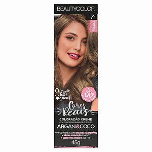 COLORAÇÃO EM CREME 7.1 LOURO NATURAL ACINZENTADO 45G BEAUTY COLOR