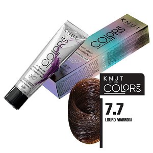 COLORAÇÃO EM CREME COLORS 7.7 LOURO MARROM 50G KNUT