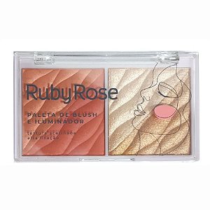 PALETA DE BLUSH E ILUMINADOR PASSION HB-7533-1 RUBY ROSE