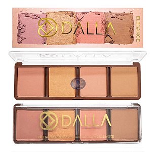 PALETA DE BLUSH, ILUMINADOR E CONTORNO ELEGANCE DALLA