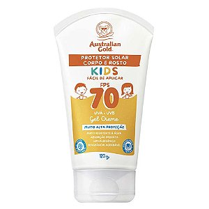 PROTETOR SOLAR CORPO E ROSTO KIDS FPS70 GEL CREME 120G AUSTRALIAN GOLD